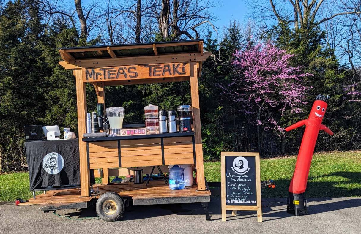 Mr. Tea's Tea-Ki Hut mobile cart